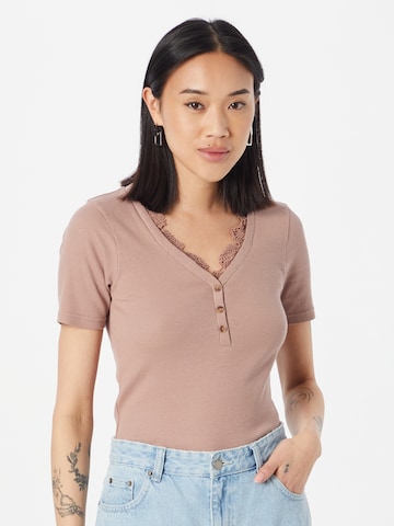 ABOUT YOU T-shirt 'Joline' i beige: framsida