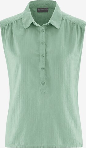 HempAge Blouse in Green: front