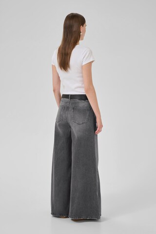 My Essential Wardrobe Wide leg Jeans 'Dicte' in Grey