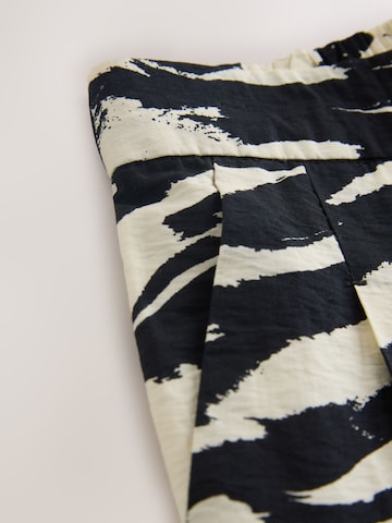 Next Wide leg Pleat-front trousers in White