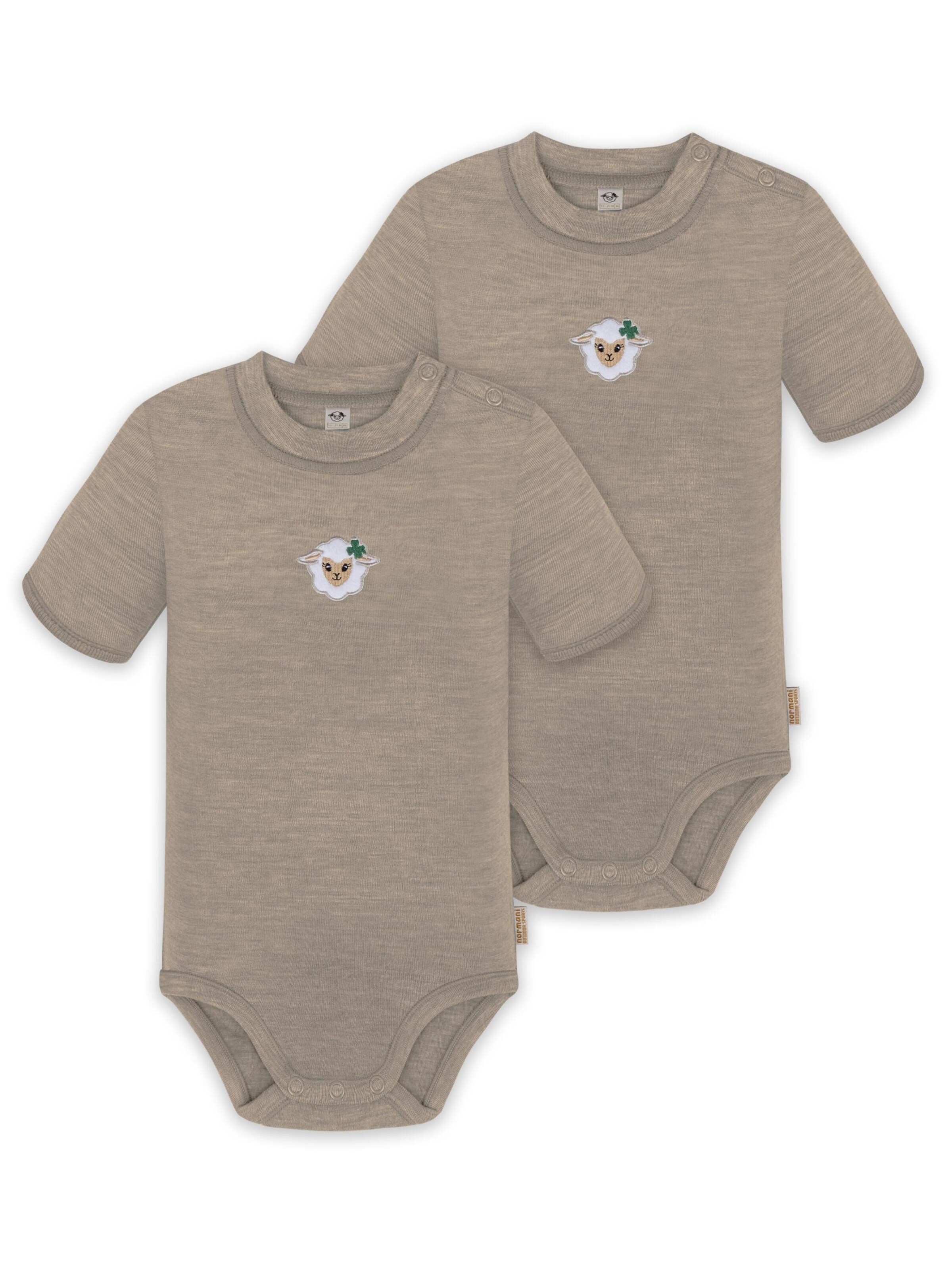 Barboteuse / body 'Tihoi' normani en beige : devant