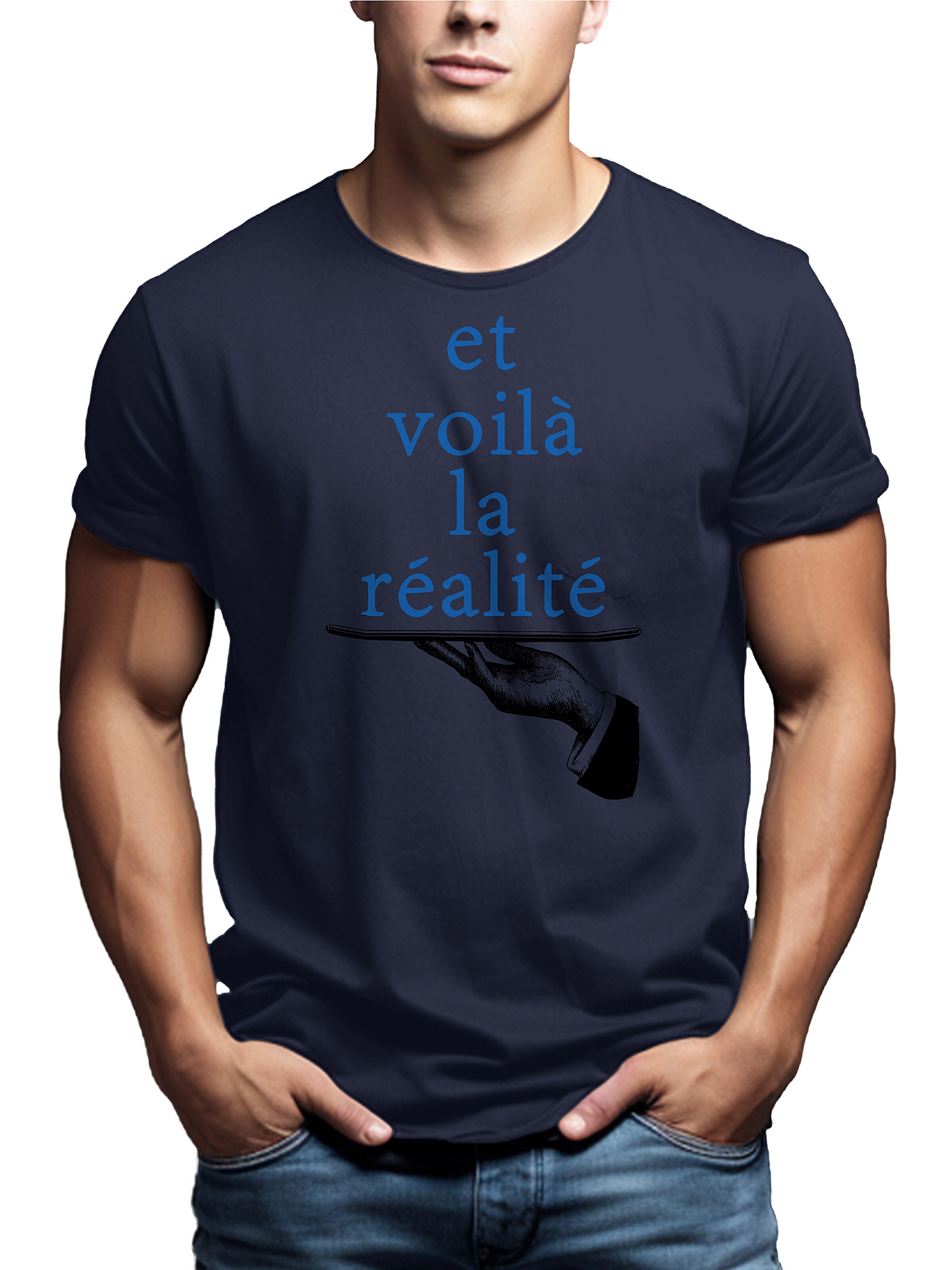 MAKAYA Shirt 'Et Voilà' in Blue