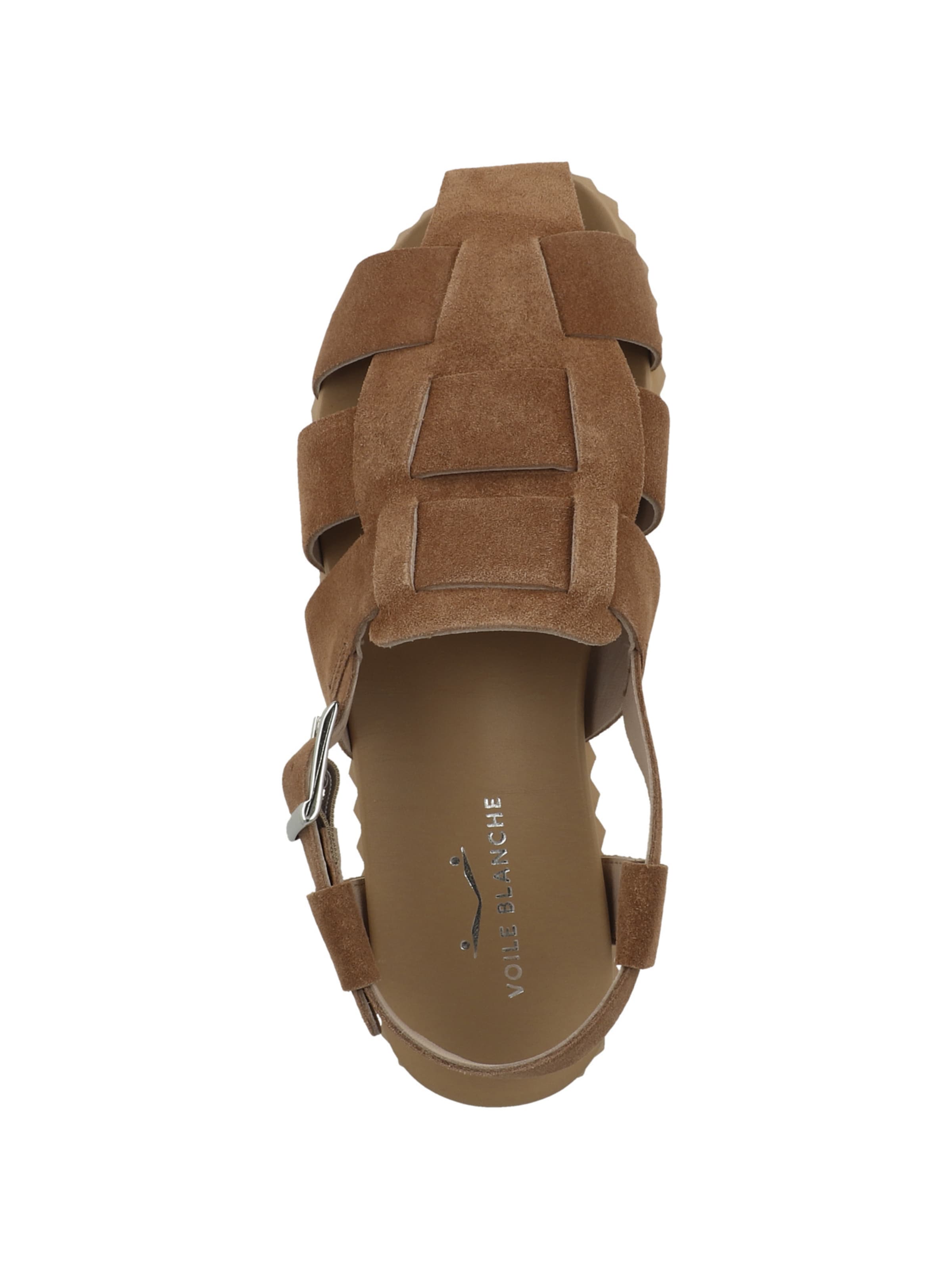 Sandales à lanières ' ALICE ' Voile blanche en marron