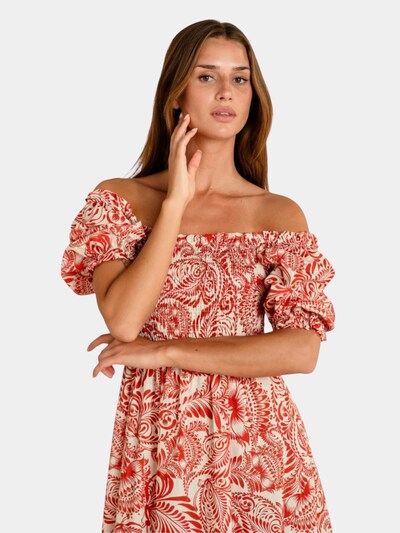 TeeShoppen Summer Dress 'Lia' in Red / White, Item view