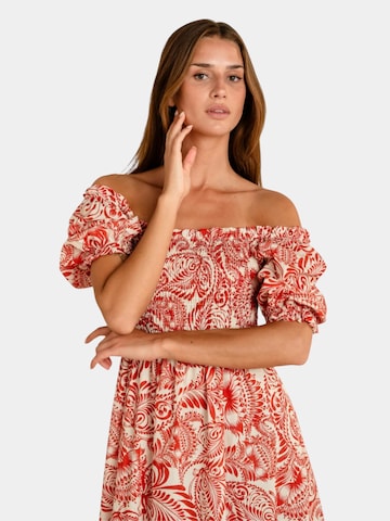 TEESHOPPEN Summer Dress 'Lia' in Red
