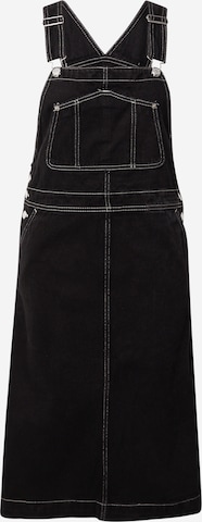 Monki Dungaree skirt in Black: front