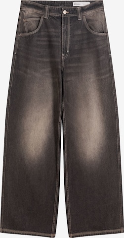 Baggy Jeans de la Bershka pe negru: față