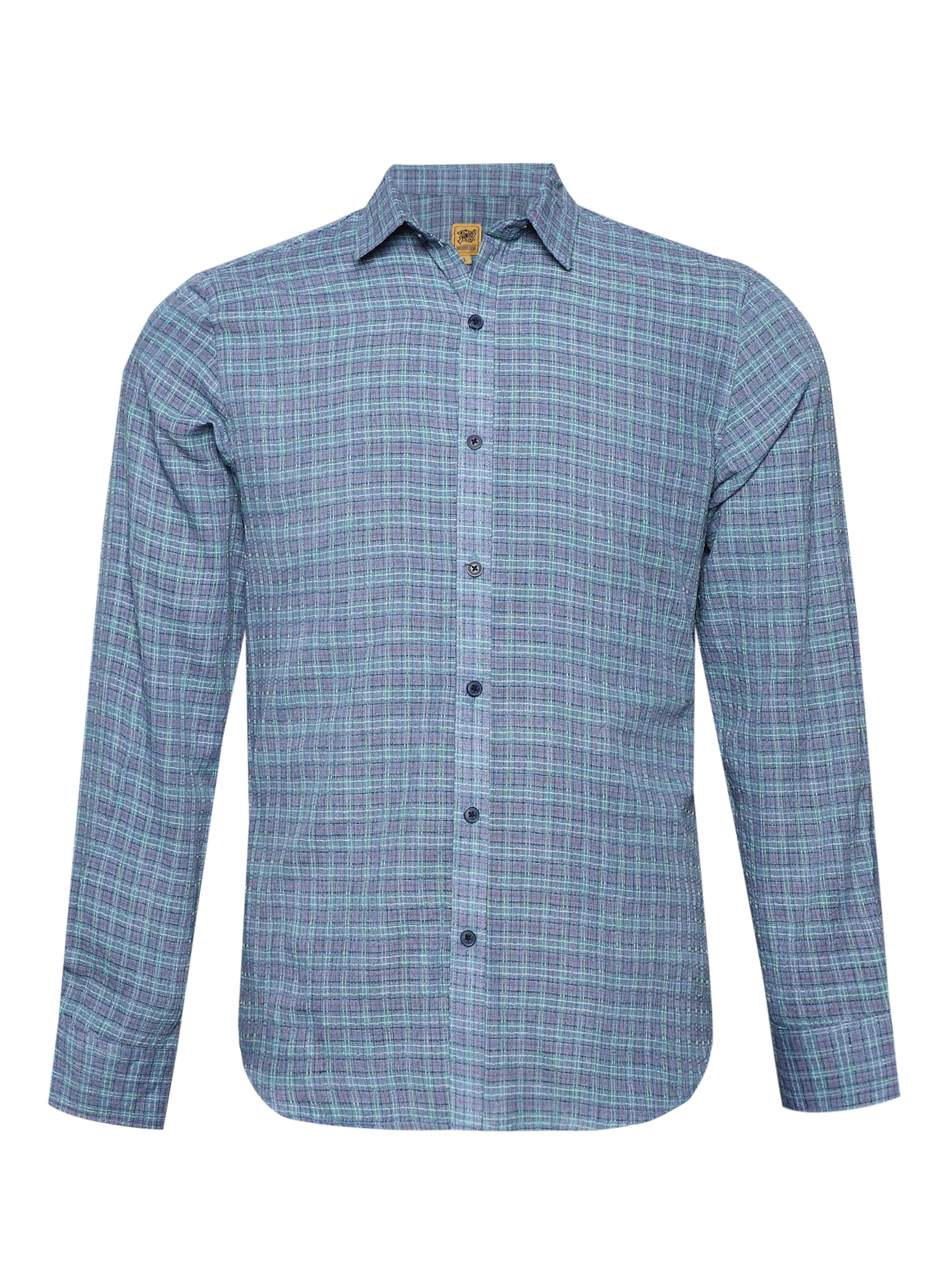 Campus Sutra Regular fit Button Up Shirt 'Xena' in Blue: front