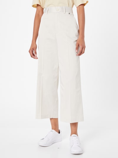 Pantaloni cu dungă Herrlicher pe crem, Vizualizare model