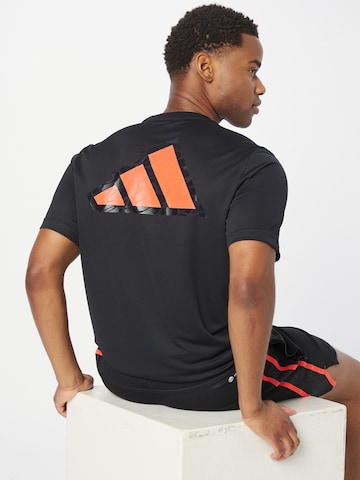 ADIDAS PERFORMANCE - Camisa funcionais 'Workout Base' em preto