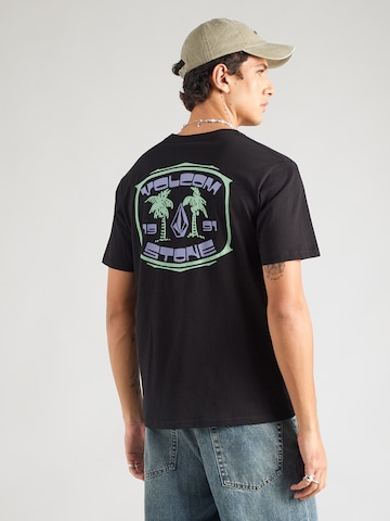 Maglietta '91 PALM' di Volcom in nero: frontale