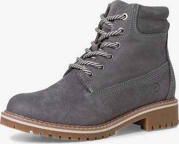 TAMARIS Lace-Up Ankle Boots in Grey: front