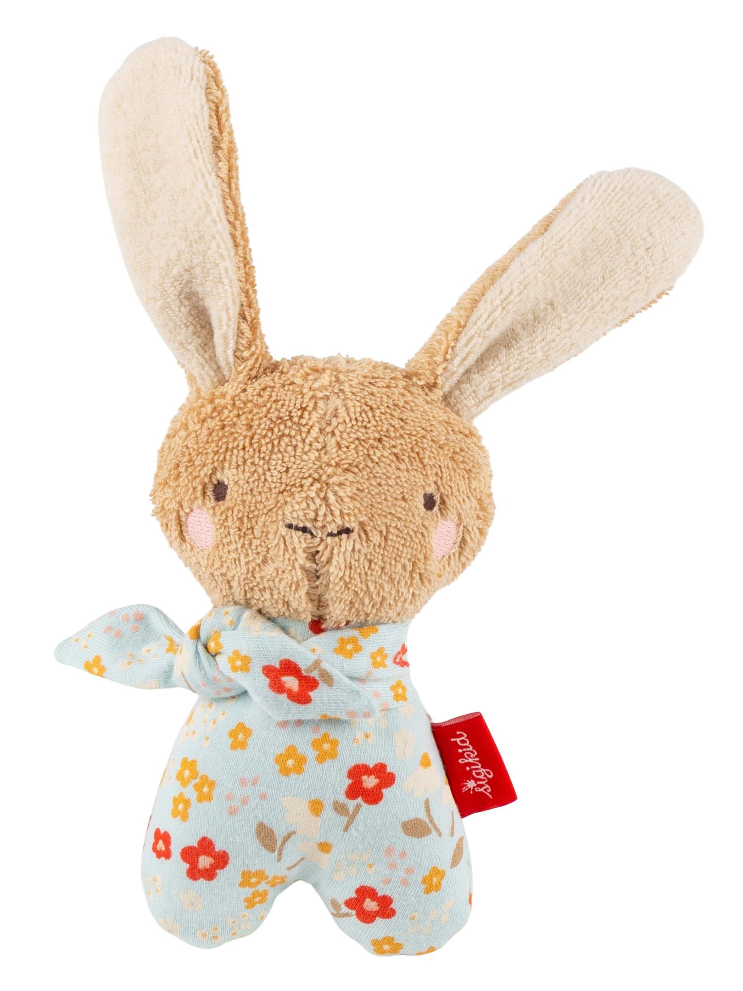 SIGIKID Stuffed animals 'Greifling Hase braun Farmhouse Family' in Blue: front