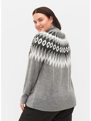 Zizzi Pullover 'SIMONE' in Grau