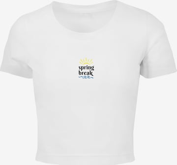 Merchcode Shirt 'Spring Break' in Wit: voorkant