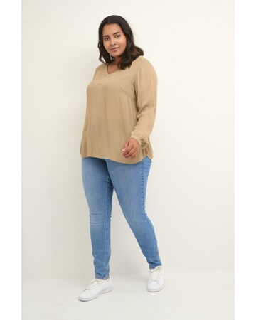KAFFE CURVE Blouse 'Ami' in Beige