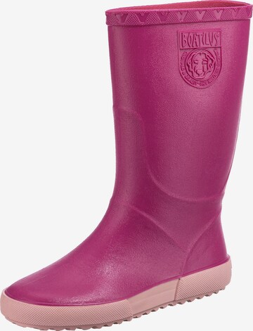 BOATILUS Rubber Boots 'NAUTIC' in Pink: front