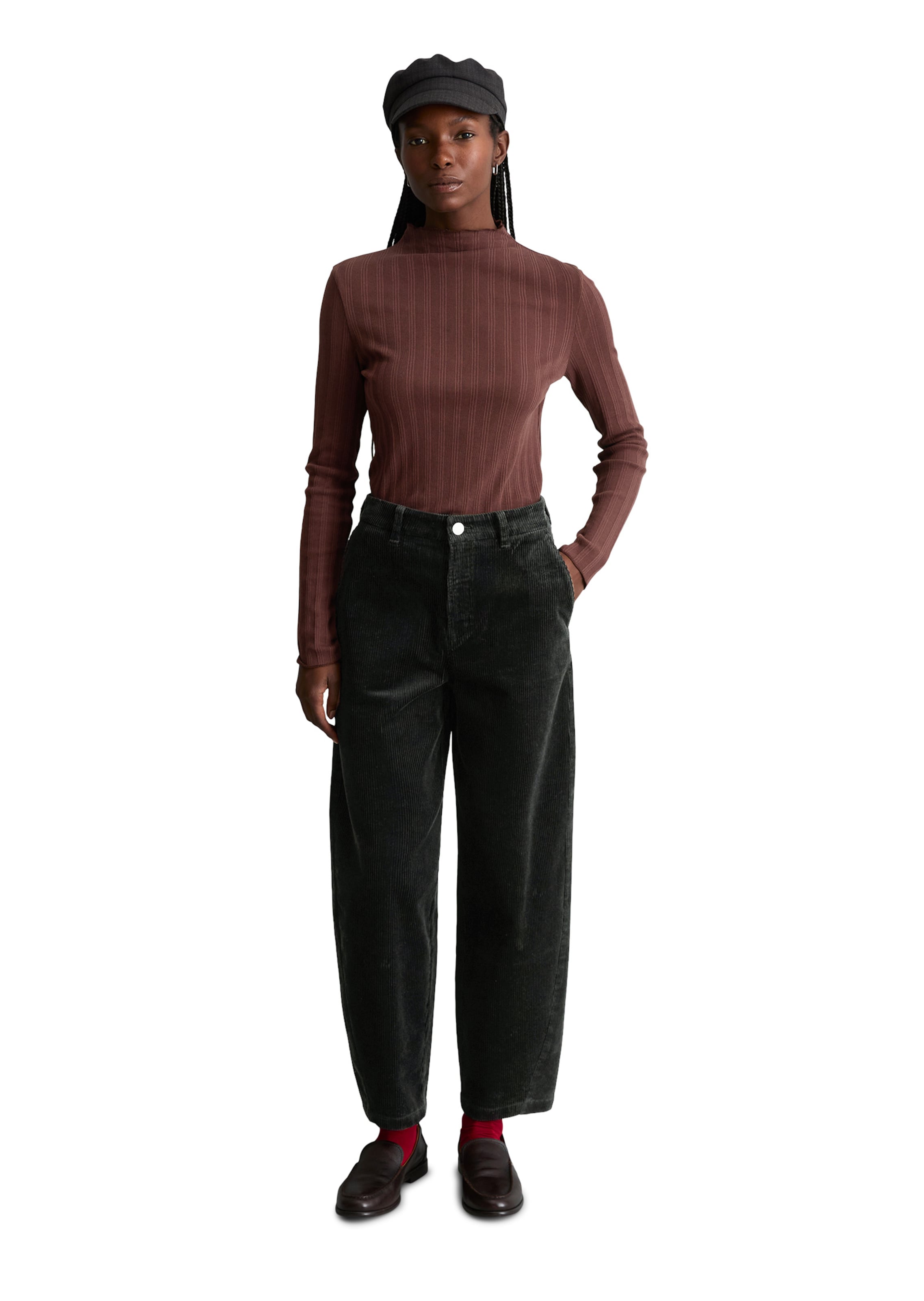 Marc O'Polo DENIM Barrel Trousers 'Airin' in Black
