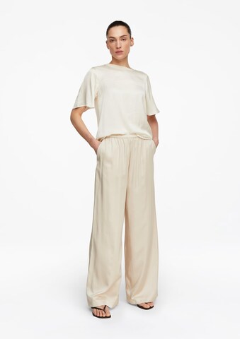 Wide Leg Pantalon COMMA en beige : devant