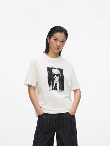 balta KARL LAGERFELD JEANS Marškinėliai: priekis
