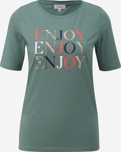 s.Oliver T-Shirt in cyanblau / orange / rosa / weiß, Produktansicht