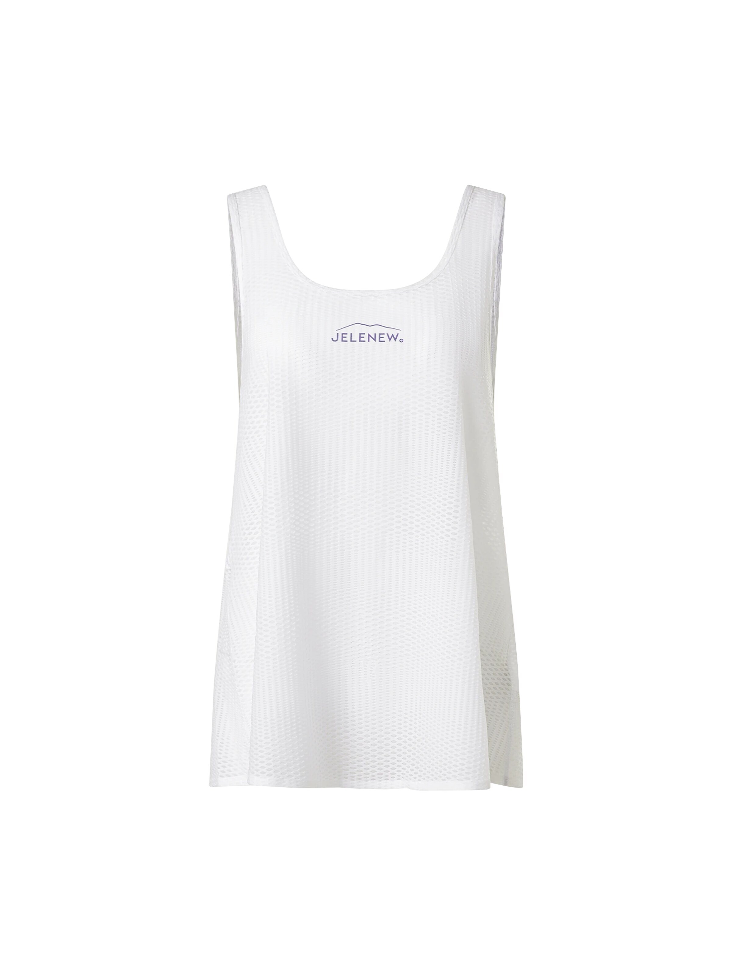 Haut de sport 'Mont Blanc Mesh Tank Top' Jelenew en blanc : devant
