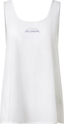 Haut de sport 'Mont Blanc Mesh Tank Top' Jelenew en blanc : devant