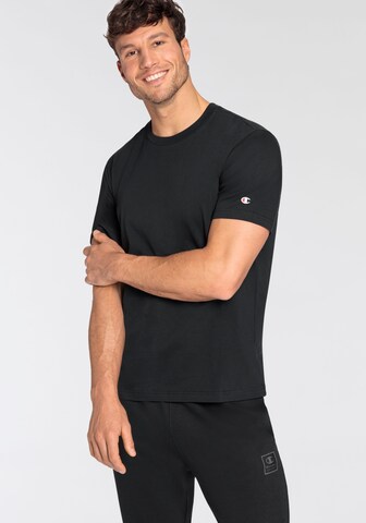 Champion Authentic Athletic Apparel Тениска в черно: отпред