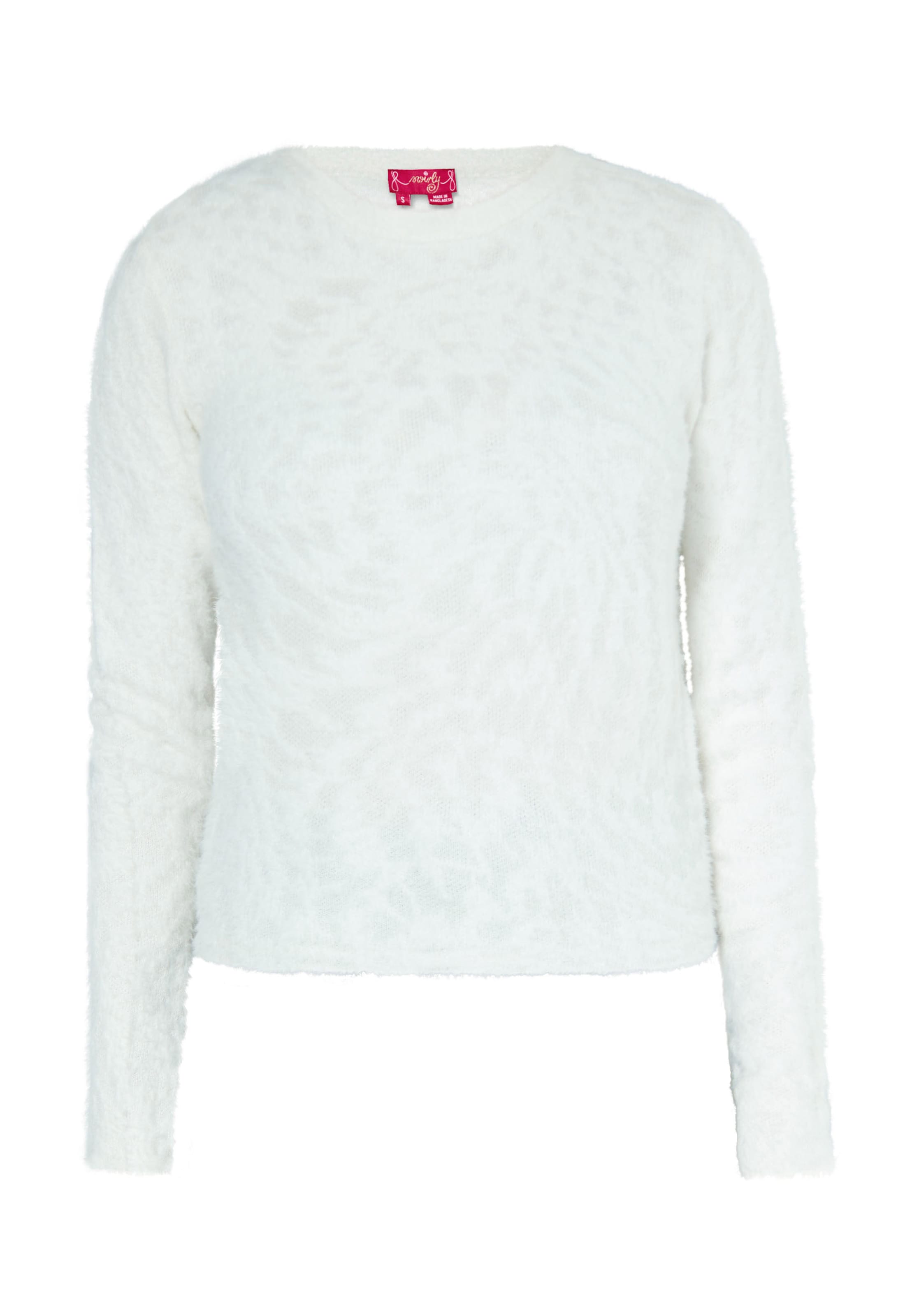swirly Sweater in White: front