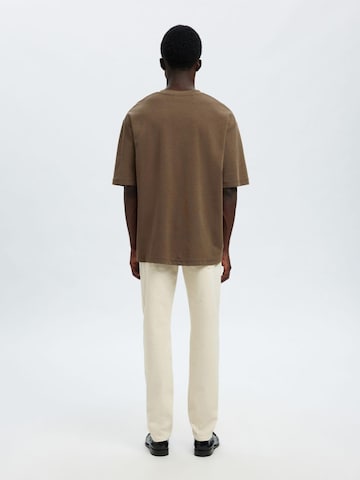 SELECTED - Camiseta en marrón