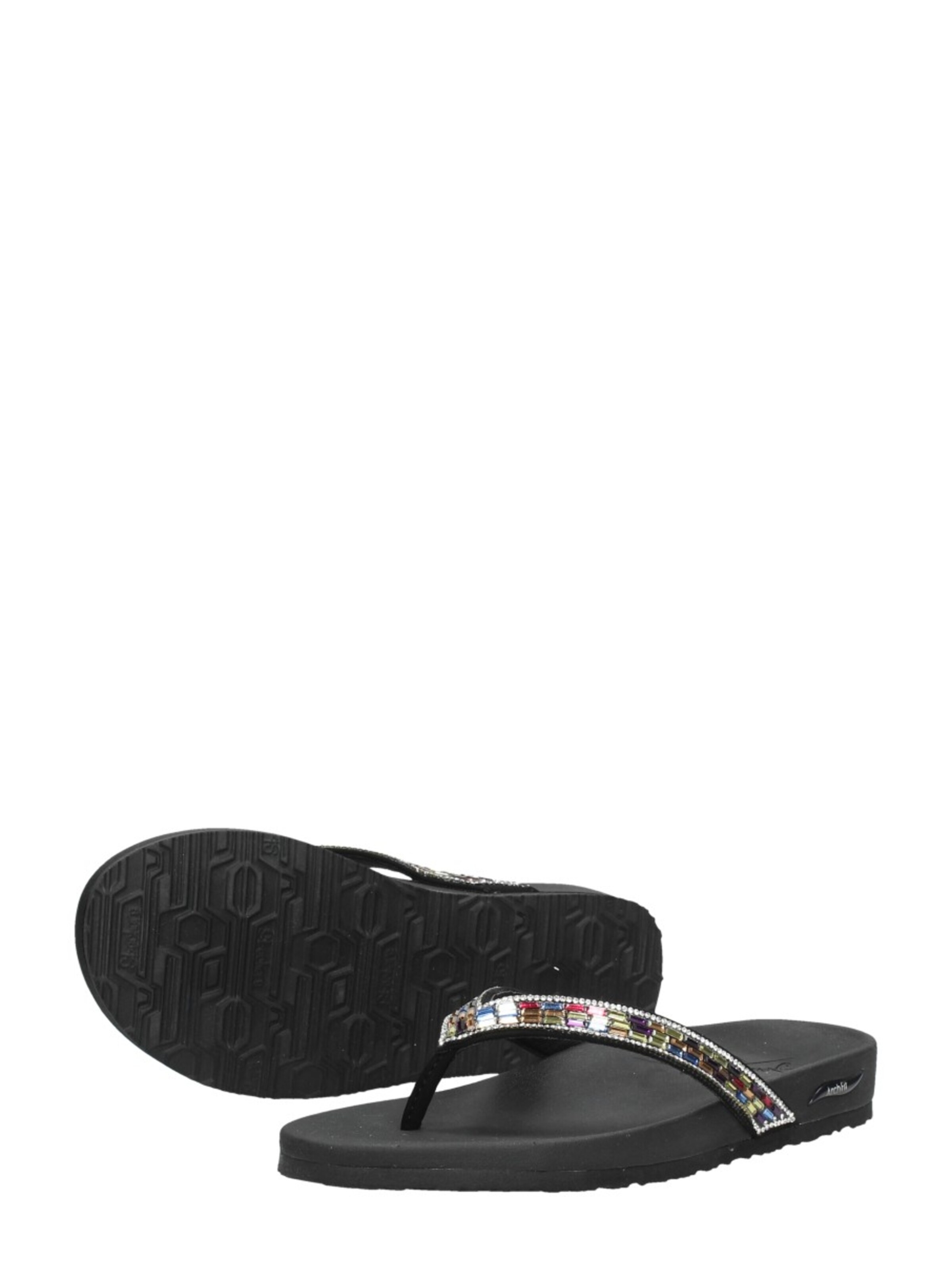 SKECHERS Teenslipper 'Arch Fit Meditation' in Zwart