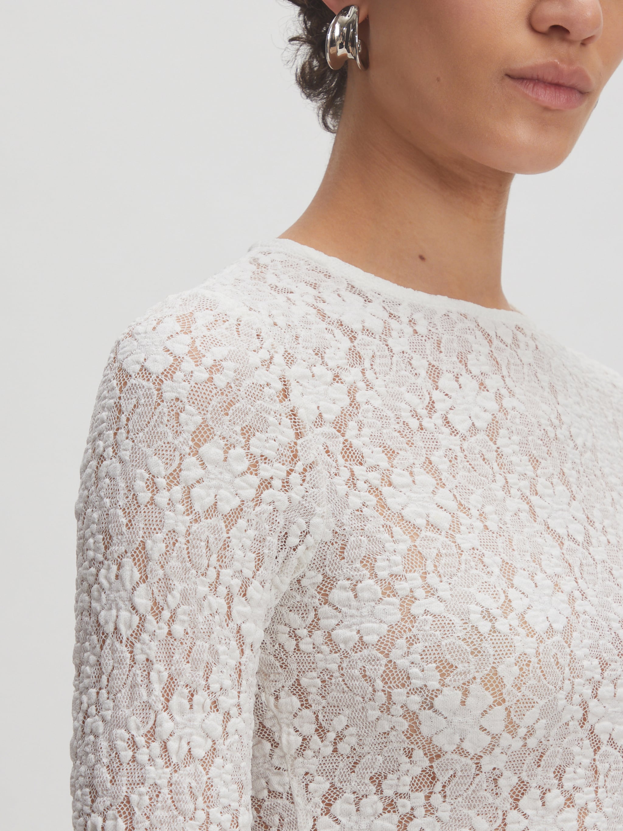 EDITED Producten Shirt body 'Janiya' Wit