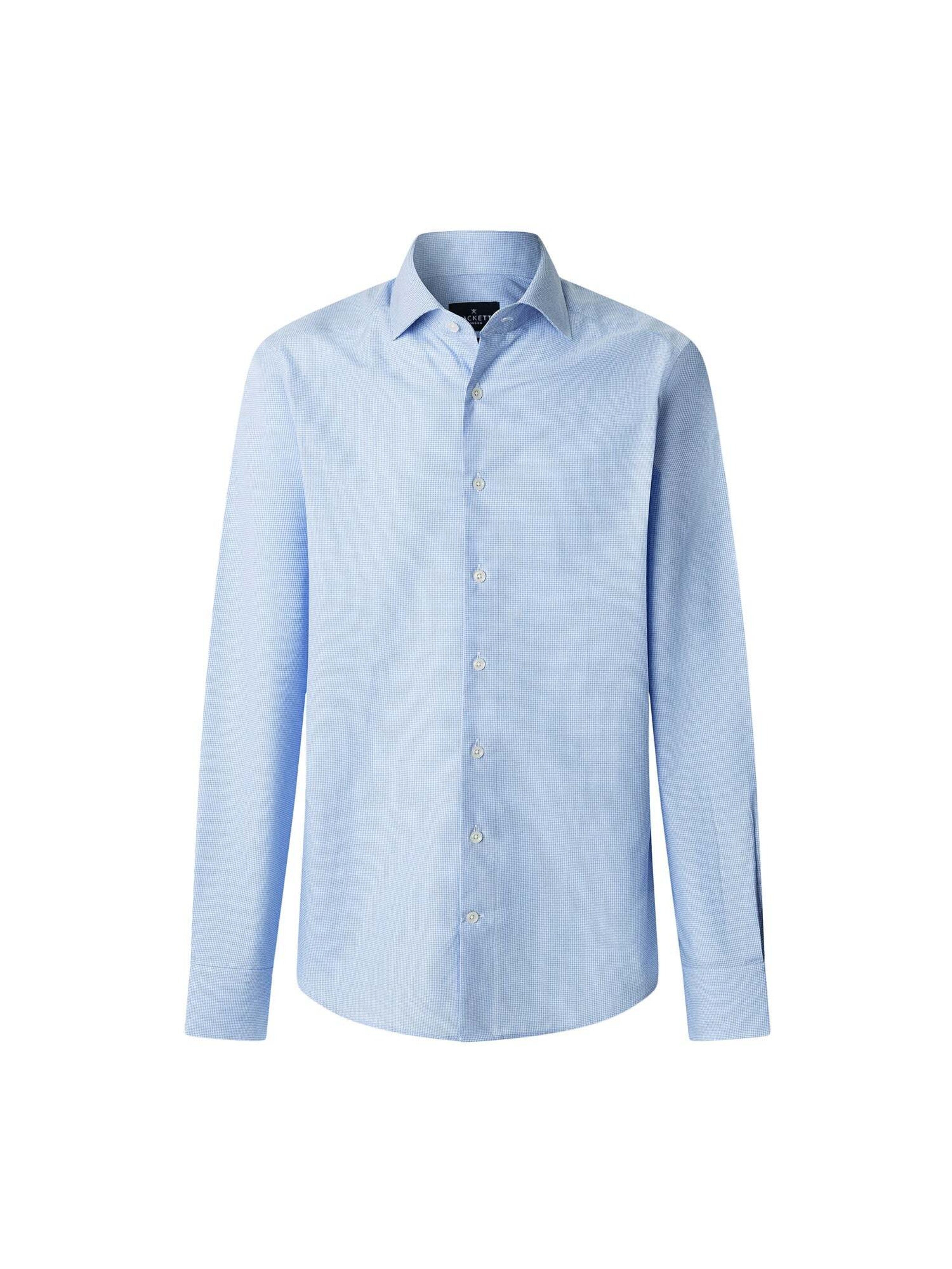 Hackett London Regular fit Overhemd ' FORMAL GINGHAM ' in Blauw: voorkant