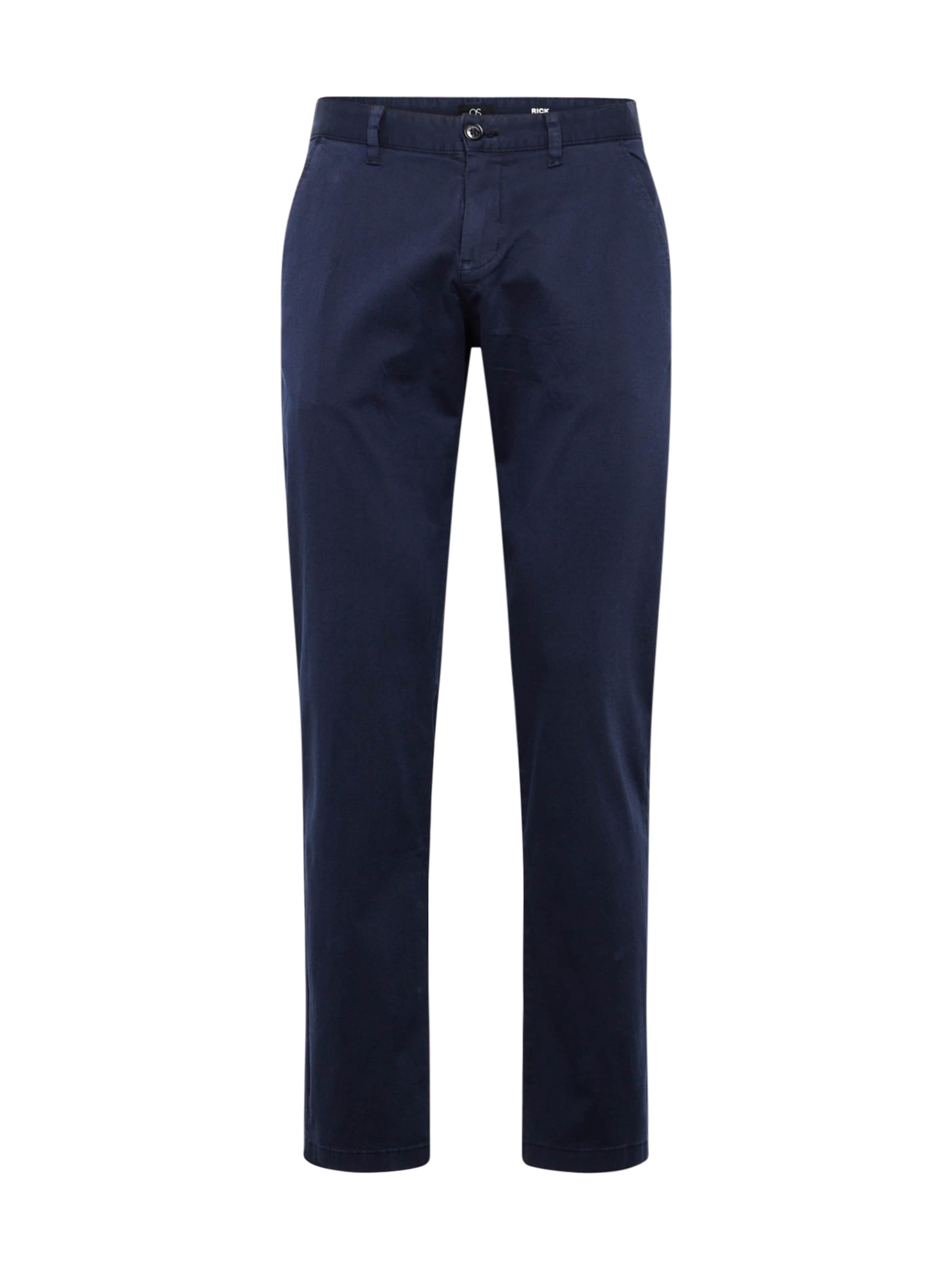 QS Slim fit Chino trousers in Blue: front