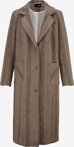 MIAMODA Between-Seasons Coat in Brown: front