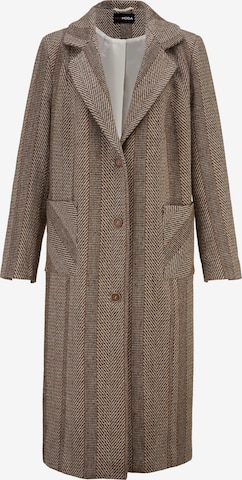 MIAMODA Between-Seasons Coat in Brown: front