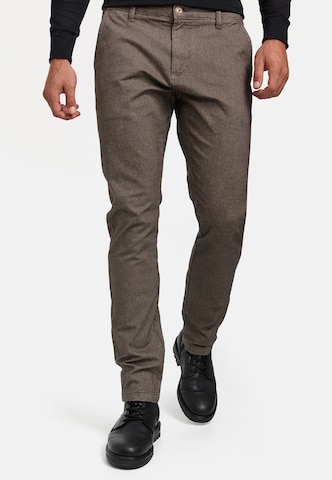 INDICODE JEANS Regular Chino trousers 'Asher' in Brown: front