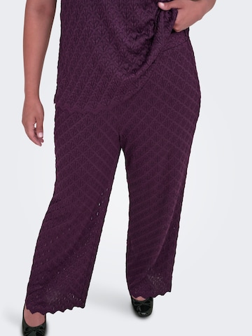ONLY Carmakoma Wide Leg Hose 'CARAubrey' in Lila