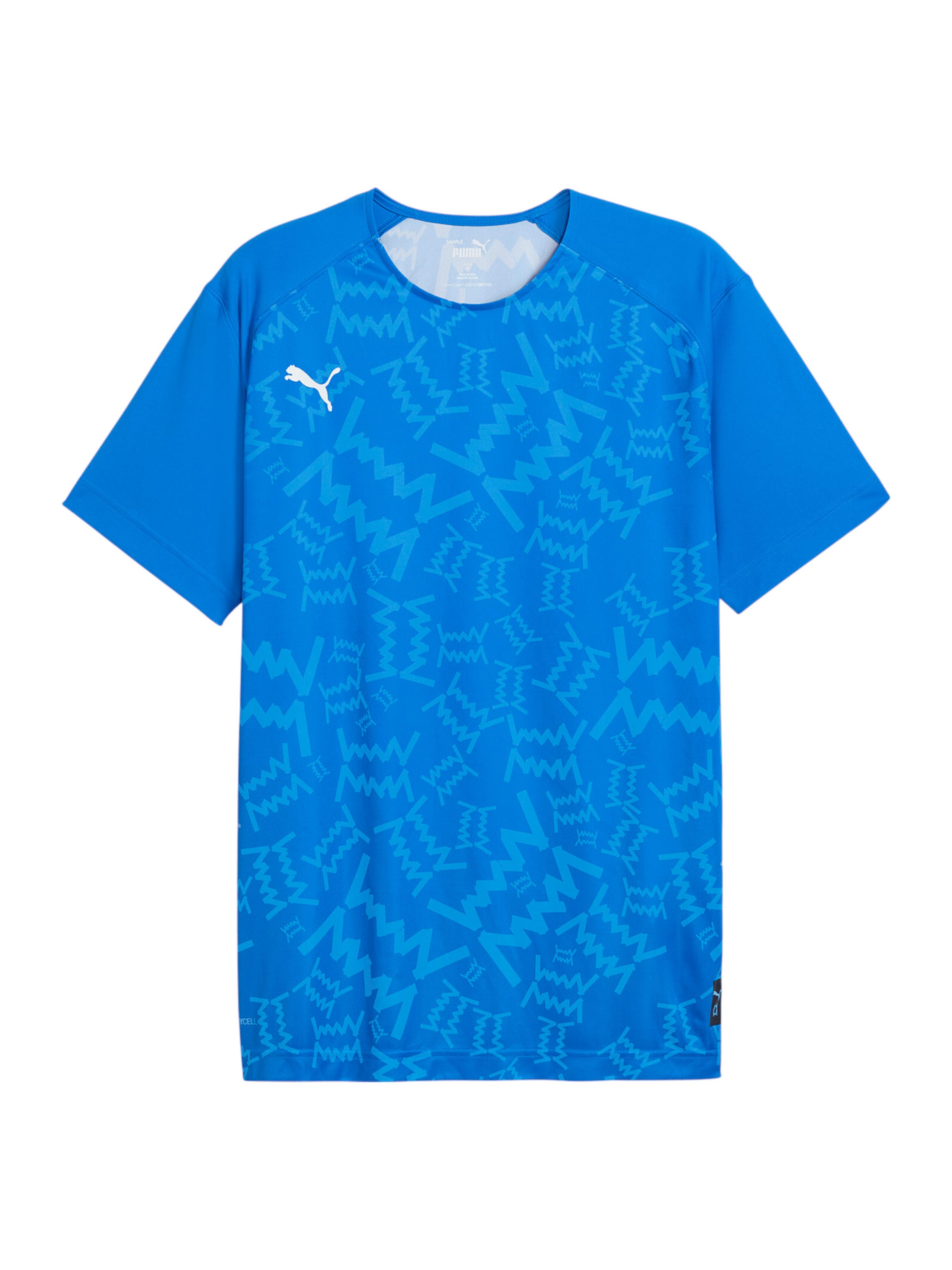 Tricou funcțional 'Teamjaws' de la PUMA pe albastru: față