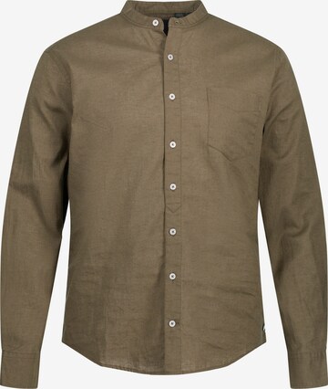 JP1880 Button Up Shirt in Brown: front