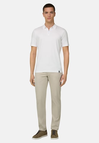 T-Shirt 'Pima Interlock' Boggi Milano en blanc