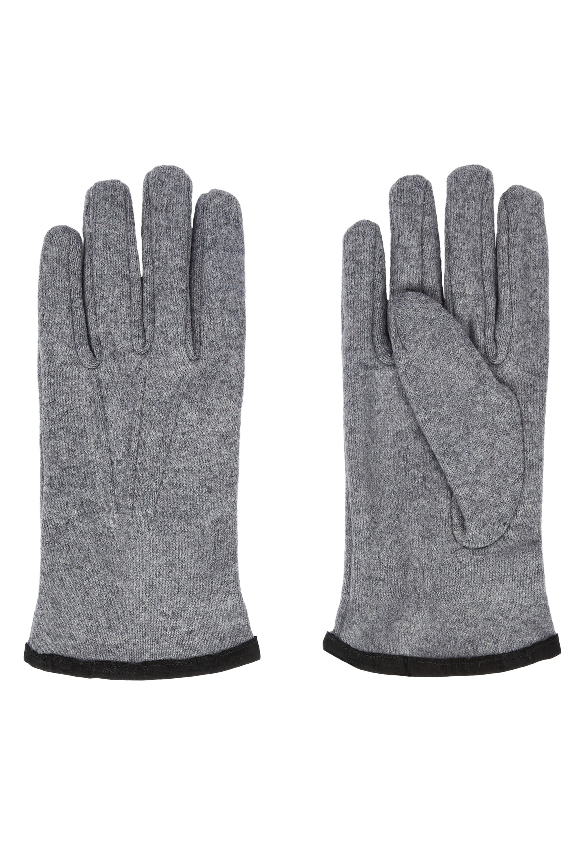 Boggi Milano Vingerhandschoenen in Grijs: voorkant