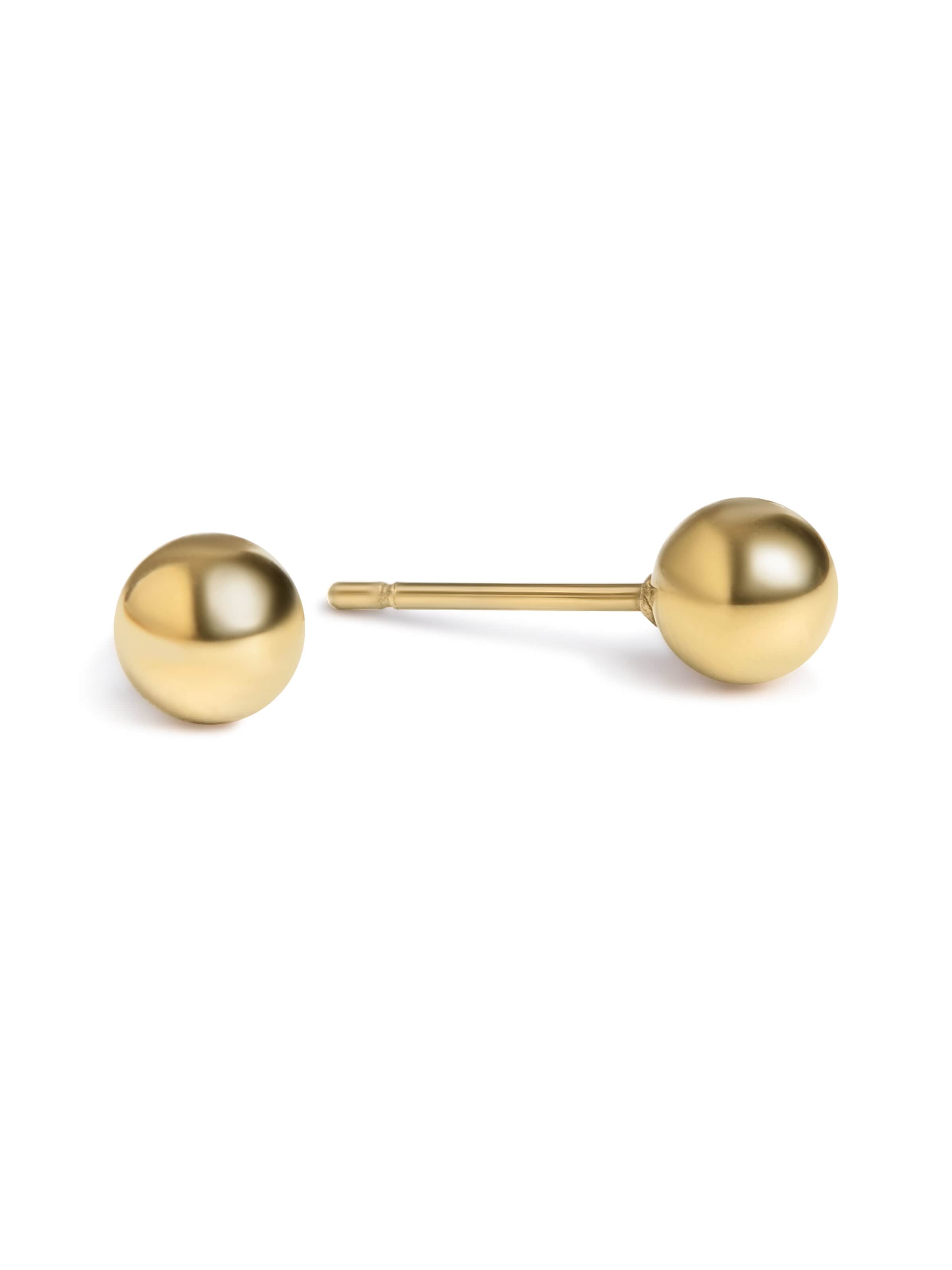 Boucles d'oreilles 'Aura' Amberz en or : devant