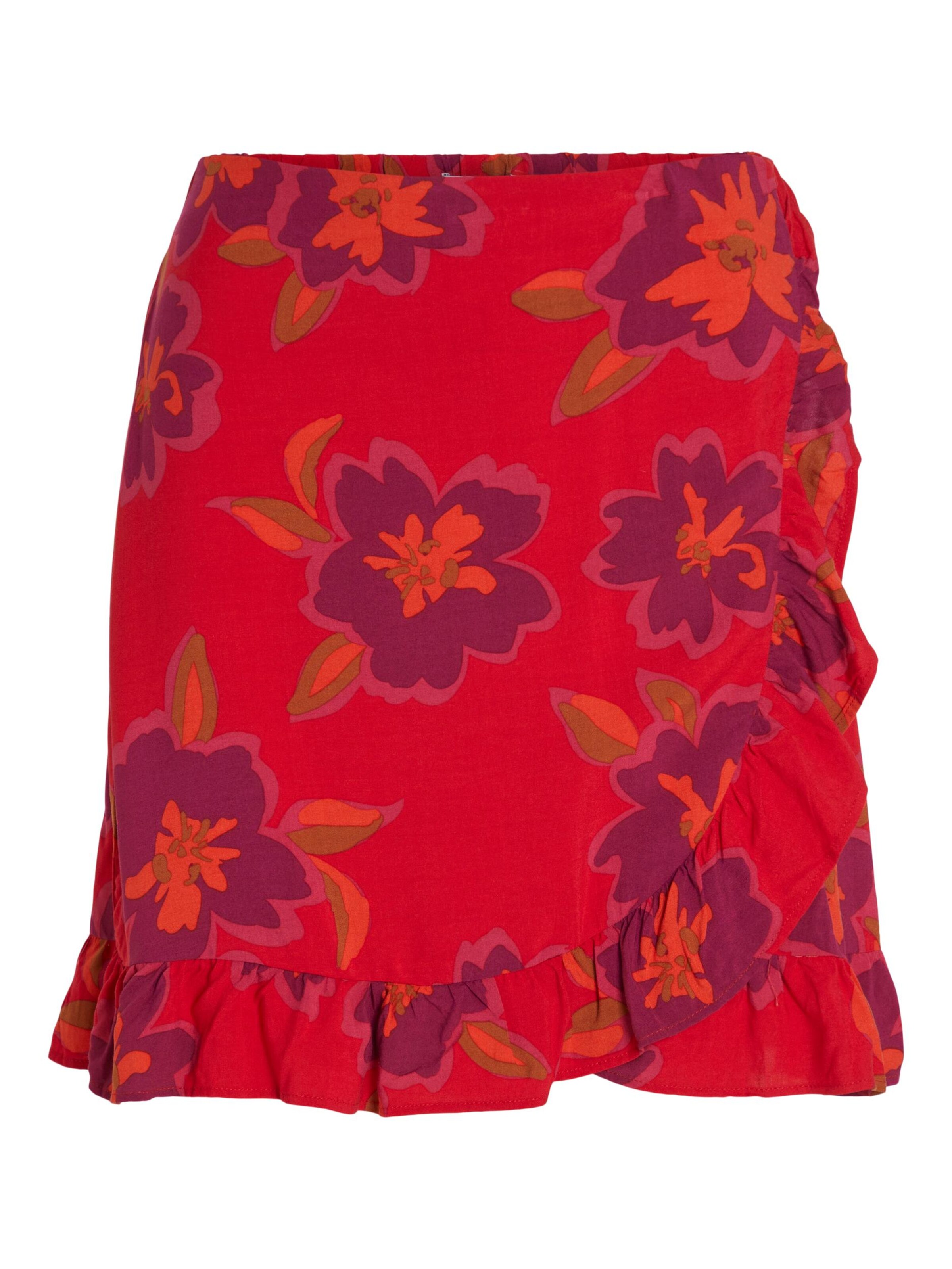 VILA Rok 'NAJA' in Rood: voorkant