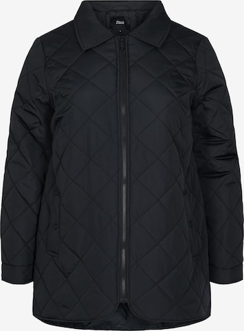 Zizzi Between-season jacket 'Mkenzi' in Black: front