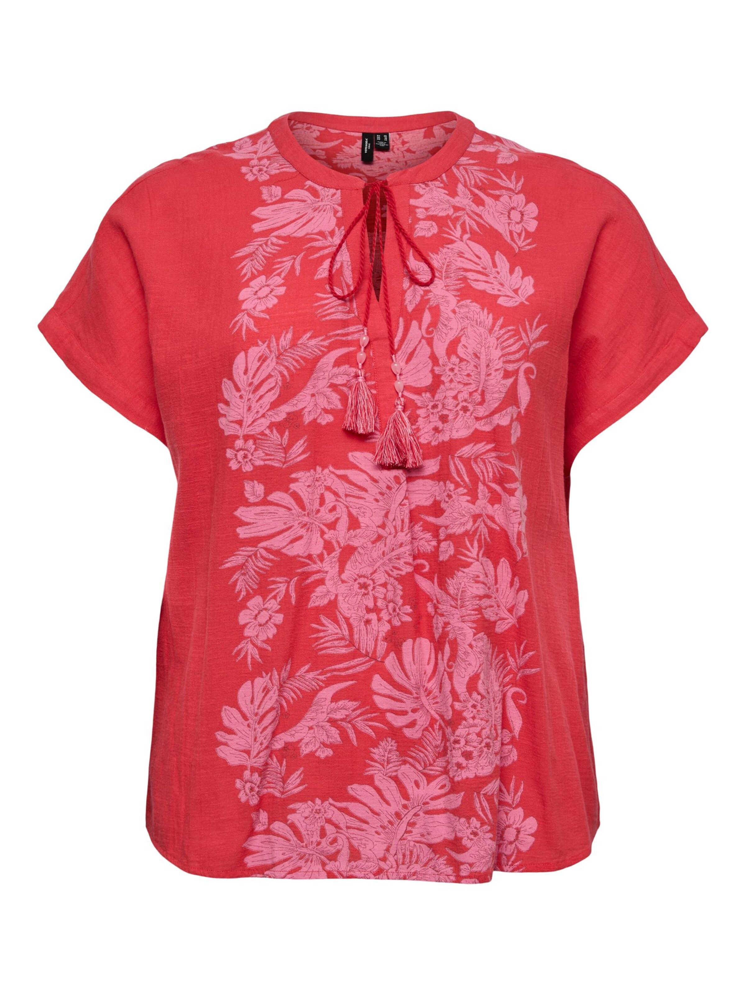 Vero Moda Curve Blouse in Rood: voorkant
