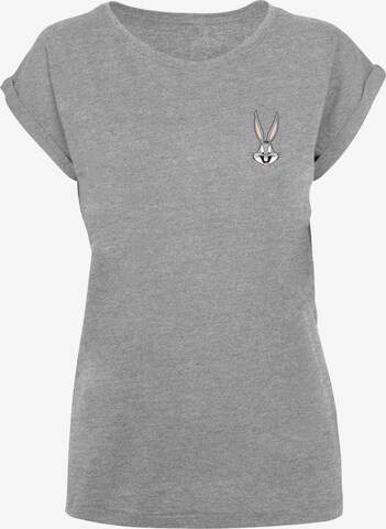 F4NT4STIC Shirt 'Looney Tunes Bugs Bunny Breast' in Grey: front