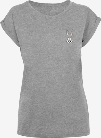 F4NT4STIC T-Shirt 'Looney Tunes Bugs Bunny Breast' in Grau: Vorderseite