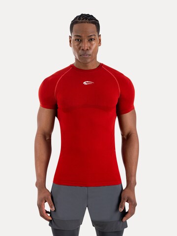 T-Shirt Smilodox en rouge : devant