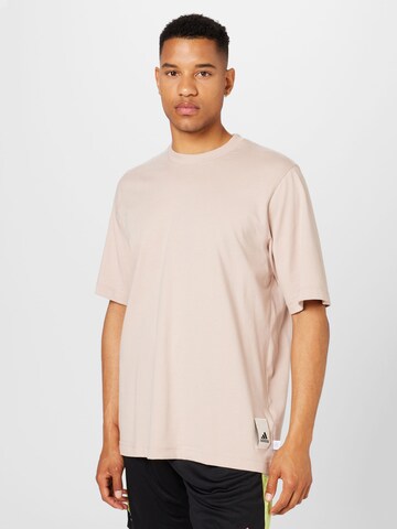 ADIDAS SPORTSWEAR Performance Shirt 'Lounge' in Brown: front
